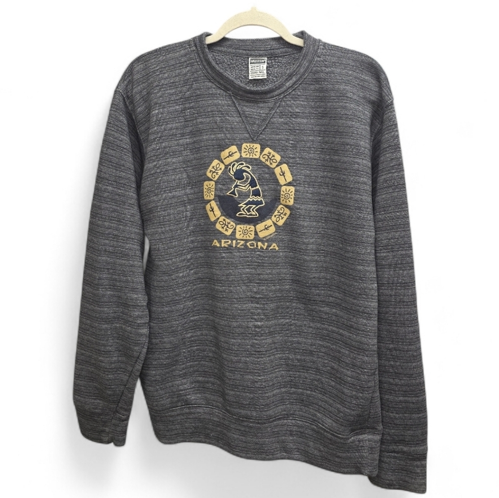 Angderson Arizona Graphic Sweatshirt Small Oversized Gray Heavyweight‎ Crewneck